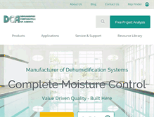 Tablet Screenshot of dehumidifiercorp.com